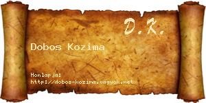 Dobos Kozima névjegykártya